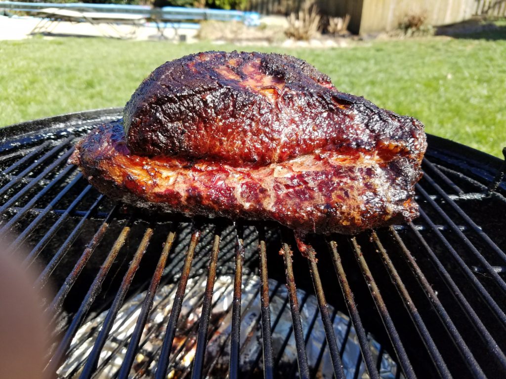 Brisket point section 8 hours into the second attempt
