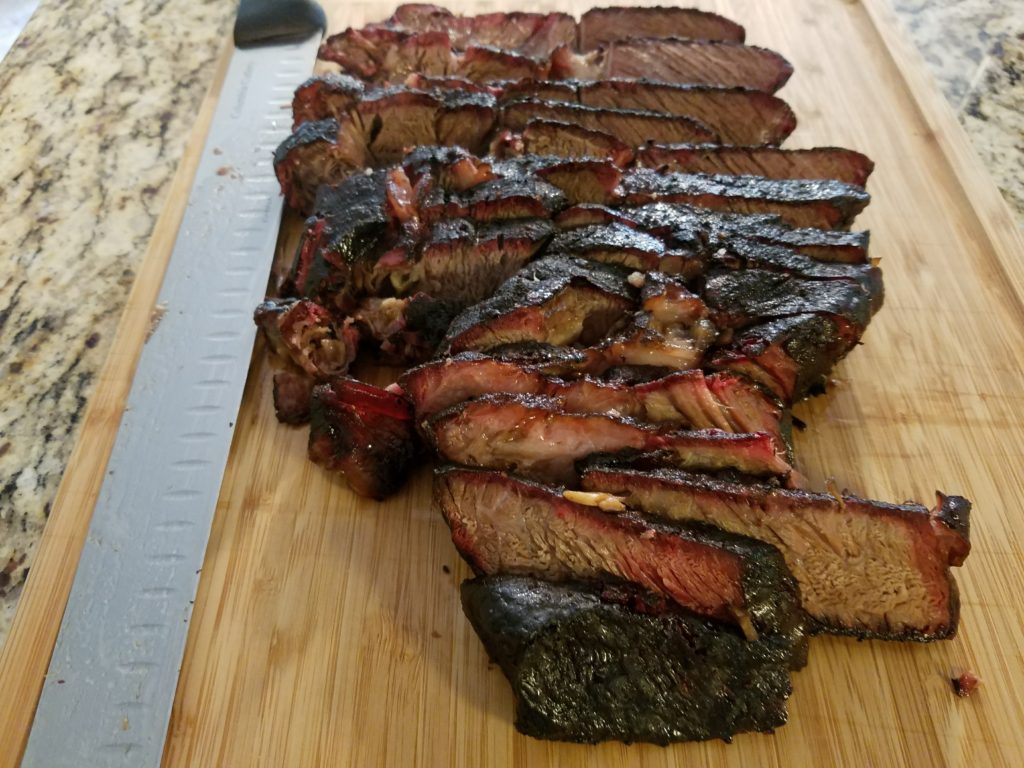 Sliced smoked chuck roast