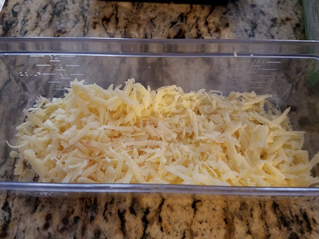 Shredded smoked white cheddar
