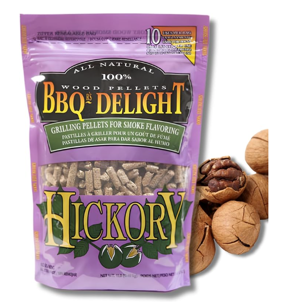 Hickory wood pellets, used for cold-smoking cheese
